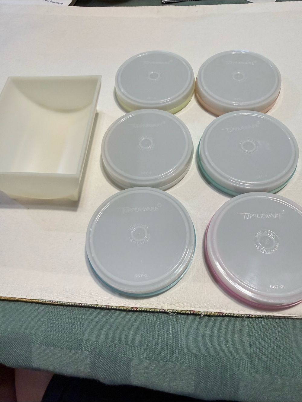Tupperware Pastel Coaster Set - Picture 2 of 4